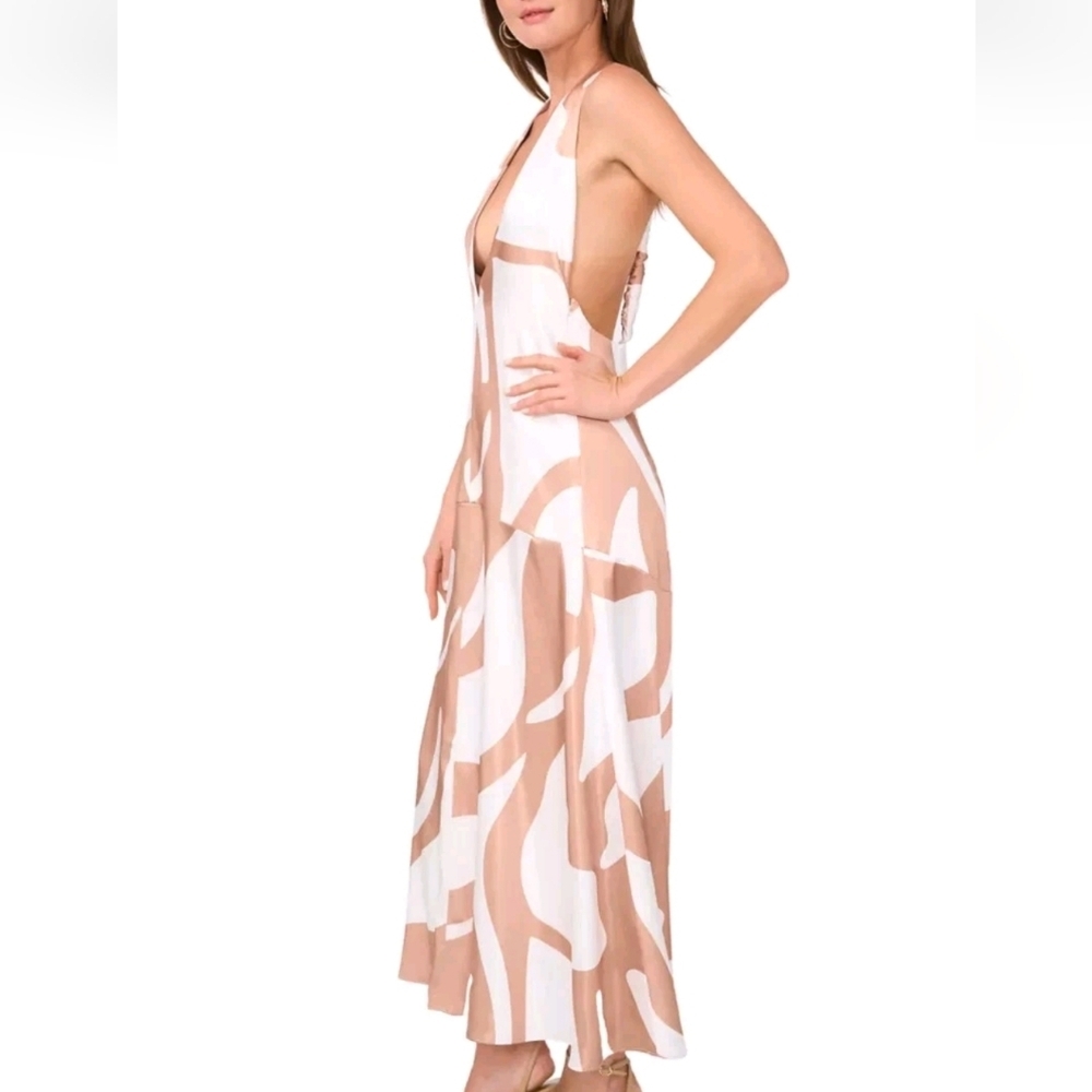 PARKER NIA ABSTRACT SUMMER MAXI DRESS SIZE 4 NWT - Picture 3 of 15